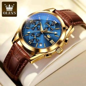 Olevs Model- 2872 Orginal China Leather Belt Luxury  Hand Watch